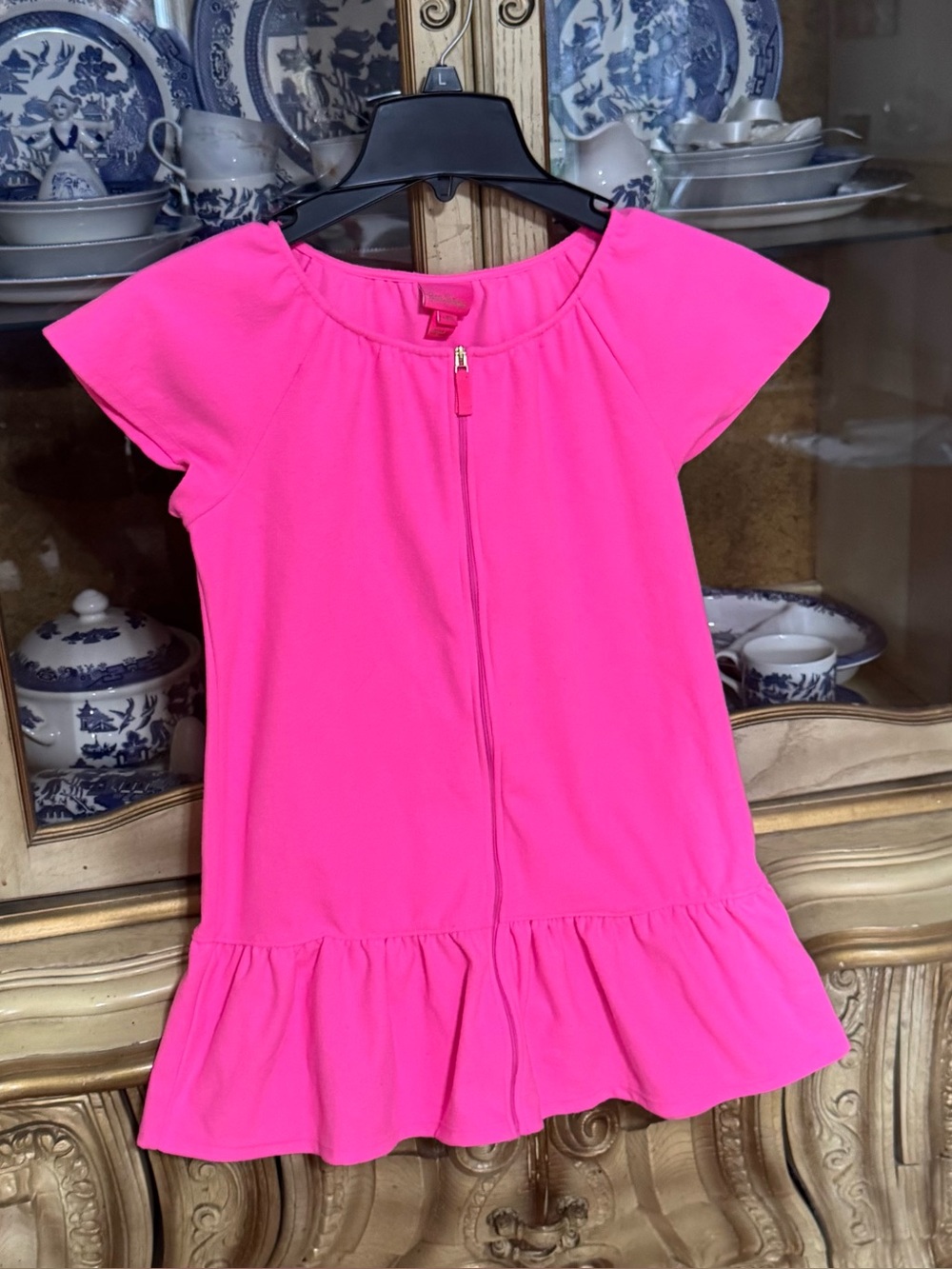 Lilly Pulitzer pink terry swim cover Girls L 8-10